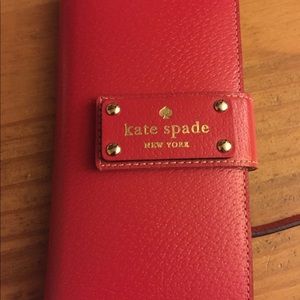 Kate Spade red leather wallet